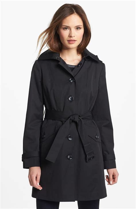 women michael kors trench coat|Michael Kors removable hood coats.